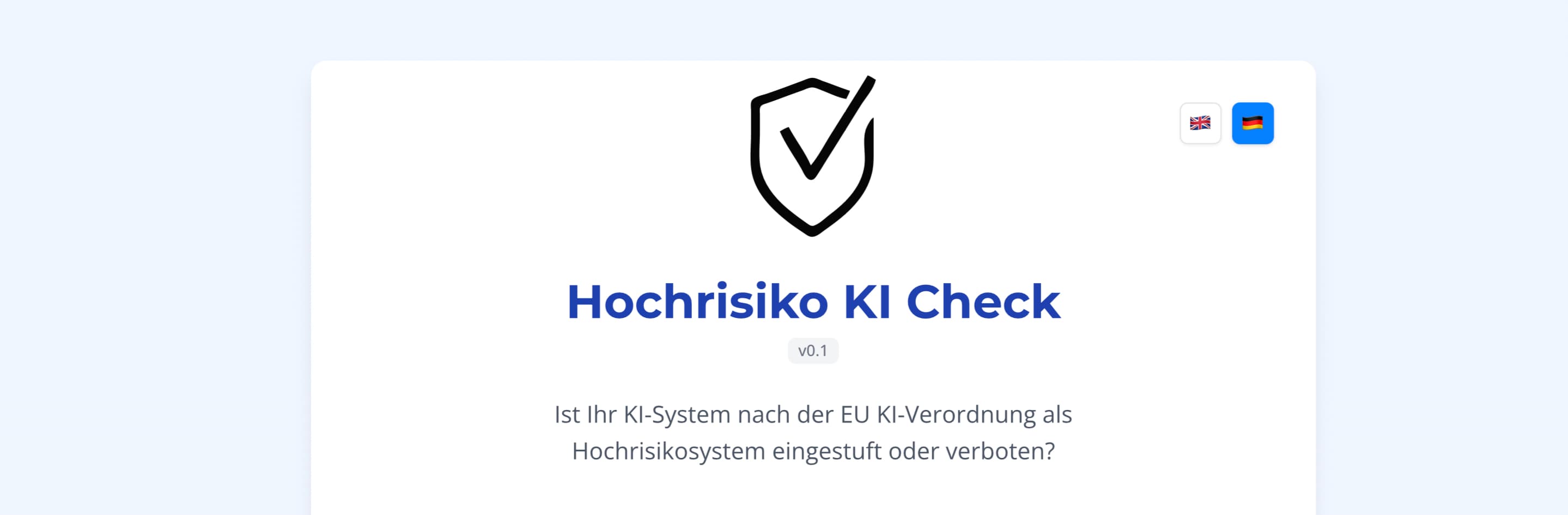 Hochrisiko KI Check